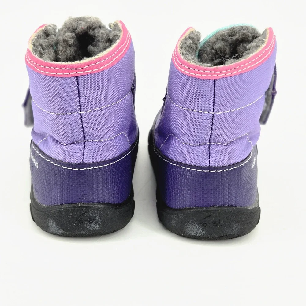 See Kai Run Blake Waterproof Insulated Purple Mint Winter Boots Kids Size 8 EUC